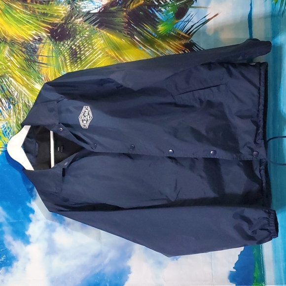 Vans Other - VANS Logo Waterproof Windbreaker  draw string snap buttons men's jacket Size L